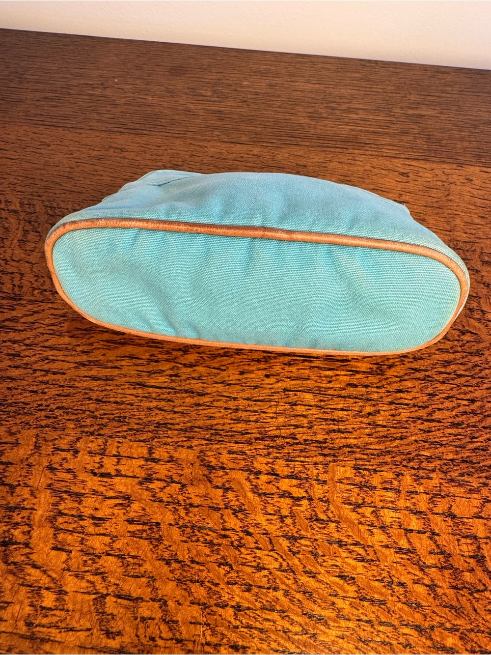 Hermès Bolide Pouch 20 Canvas Cosmetic Bag Turquoise Blue w/Box - Picture 7 of 15
